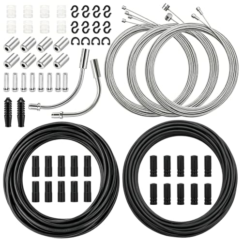 Black Bicycle Brake & Shift Cable Housing Repair Kit for All Bikes