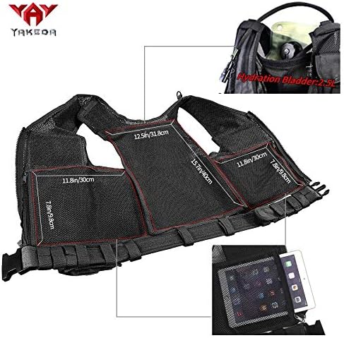 vAv YAKEDA Tactical Vest Outdoor Ultra-Light Breathable Training Airsoft Vest Adjustable for Adults