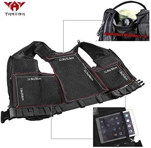 YAKEDA Tactical Vest for Adults - Ultra-Light, Breathable Airsoft Training Gear