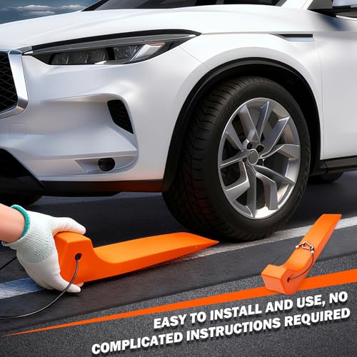 YATOINTO Tire Skates for Car Haulers Flat Beds & Wreckers - Orange 4 Pack