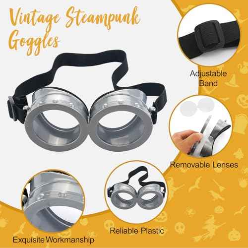 Halloween Costumes Accessories Steampunk Goggles Yellow Beanie Hat Striped Scarf Black Gloves Adult Cosplay Supplies