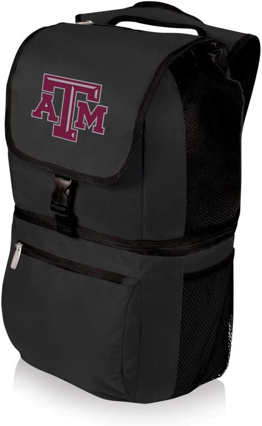PICNIC TIME NCAA North Carolina Tar Heels Zuma Backpack Cooler - Soft Cooler Backpack - Lunch Cooler, (Black)