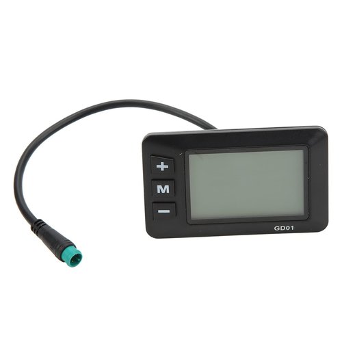Electric Bike LCD Display Meter, 36V 48V E Bike Display Meter Control Panel Automatic Backlight Screen with 5 Pin Waterproof Plug for 22.2mm Road Bike MTB Handlebar