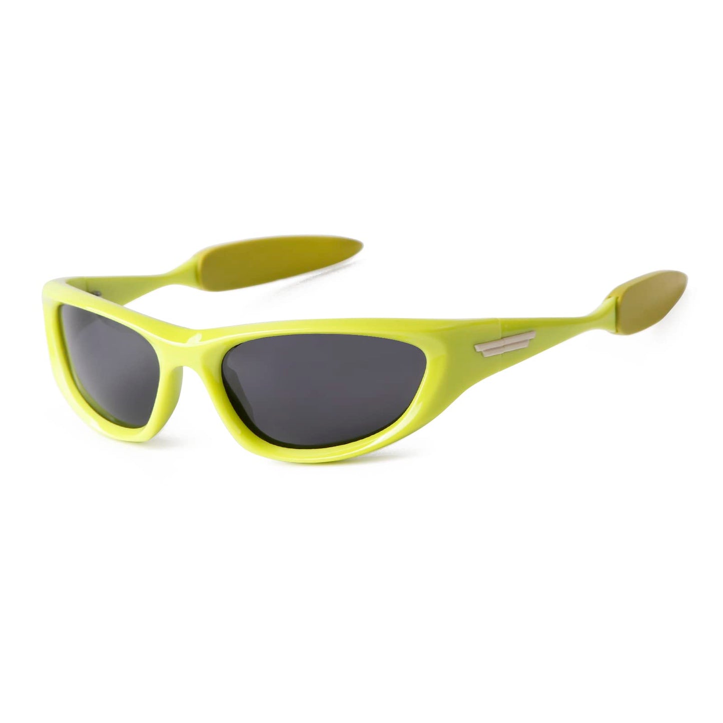 ADE WU Wrap Around Sunglasses Trendy Y2K Polarized Sport Sunglasses for Driving Cycling Outdoor Sun Glasses (Neon Green)