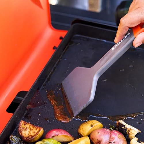 Camping Griddle Tool Kit - 6 Piece with Spatulas, Tongs, Scraper & Bottles