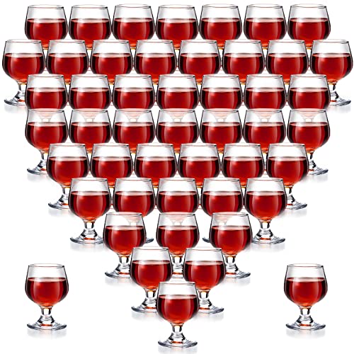 48 pcs Mini Cognac Snifter Glasses 1.7 oz Brandy & Whiskey Tasting Cups