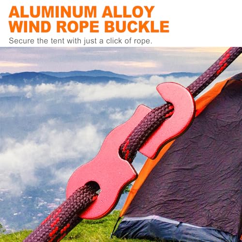 CoguZed 20Pcs Rope Tensioner and Tightener, Aluminum Alloy Camping Tent Guyline Cord Adjuster Camping of Gear, Tent Guyline & Paracord Tensioners, Hiking, Outdoor