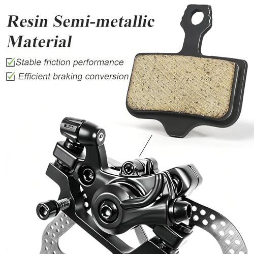 Bike Brake Pads Set with Installation Tools for MTB and Hydraulic Disc Brakes