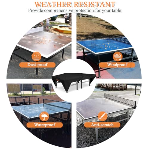 Outdoor Waterproof Ping Pong Table Cover - Flat Design, 420D Oxford Fabric
