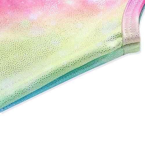 HOZIY Gymnastics Leotards for Girls with Shorts Toddlers Biketards Rainbow Unicorn Dinosaur Mermaid Leopard Flower Galaxy