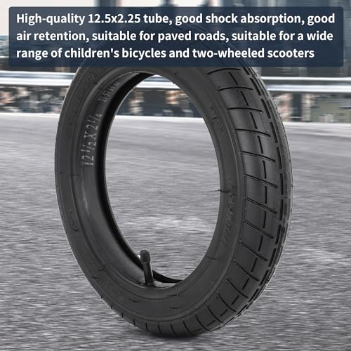 12 1/2 x 2 1/4 Bike Tires and Inner Tubes, 12.5x2.25 BMX Tire Sets (57-203) Compatible with Jetson Kids Bike Caster Trike Bob Stroller and Other 12 Inch Bicycle Tires and Tubes