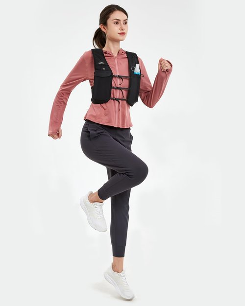 Zelvot Running Vest for Women Men, USA Original Patent, Adjustable Chest Straps Running Hydration Vest with Phone Holder and 6 Pockets, Lightweight Reflective Hydration Backpack for Hiking