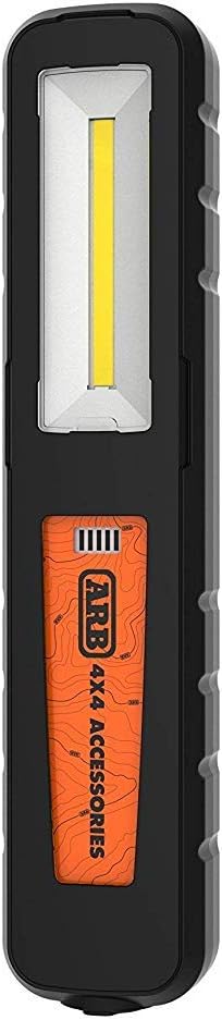 ARB ADVENTURE LIGHT 600 LUMEN RECHARGABLE FLASHLIGHT, HEAVY DUTY LED LANTERN WORK LAMP, WITH HOOKS AND STRONG MAGNETS (10500060A)