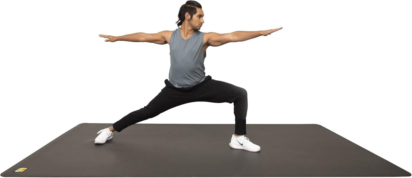 Premium Large Exercise Mat 6’x4’ – 1/4" Thick Non-Slip Workout Mat for Home Gym, Cardio, Yoga, Equipment – Use with or Without Shoes