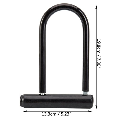 Bike U-Lock Heavy Duty Anti Theft Secure Locks with Keys and Mounting Bracket for Electric Scooters, Mountain Bikes, Road Bicycles, Doors