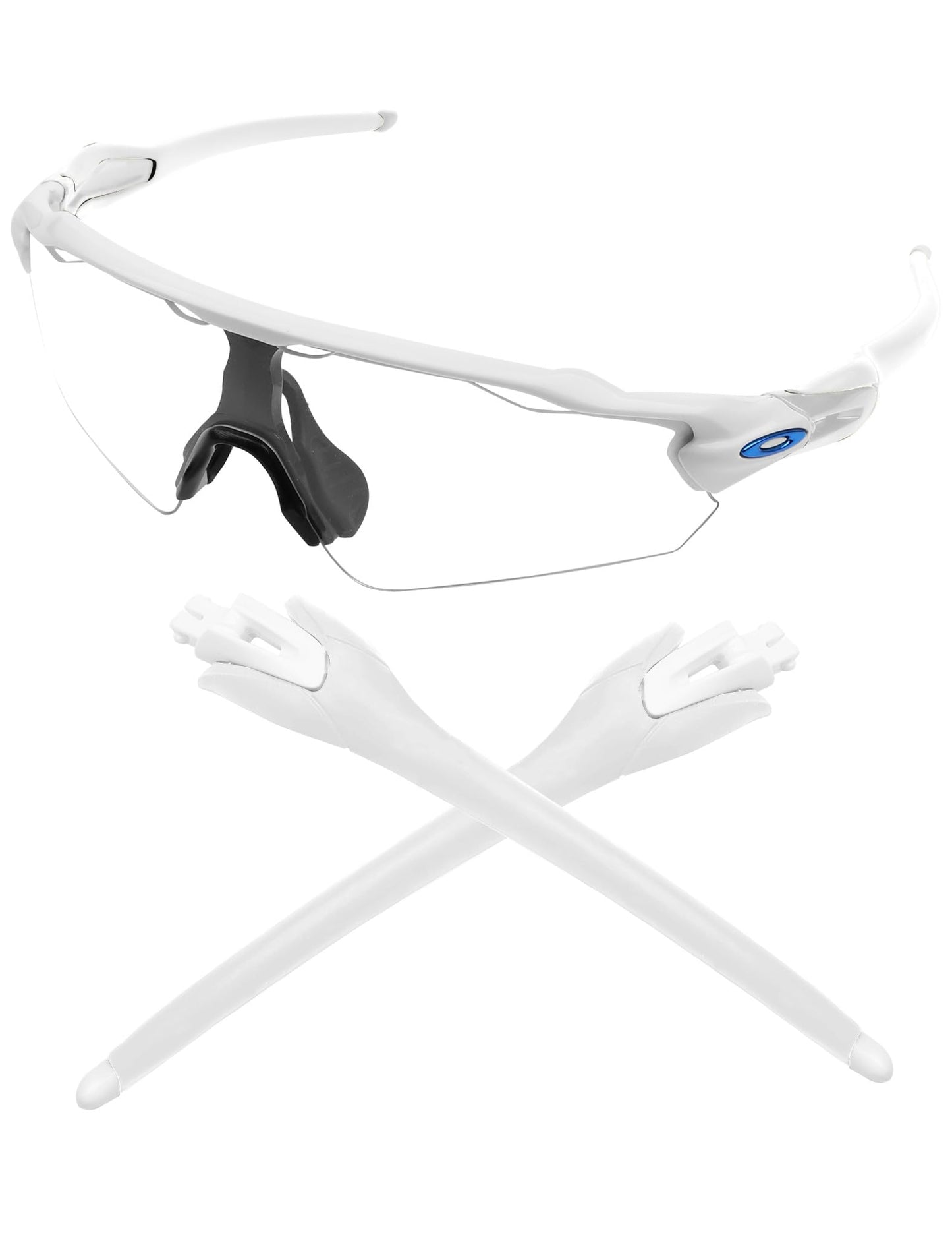Eye Opening Stuff Replacement White Temples Arms For Oakley Radar EV OO9275 Sunglasses - White