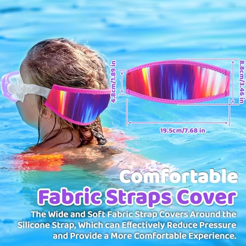 Kids Snorkel Mask Goggles with Nose Cover - Vvinca Purple, Age 6-14