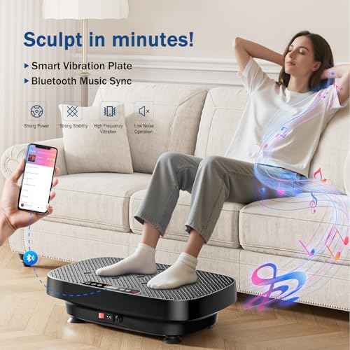Vibration Plate Exercise Machine for Lymphatic Drainage Weight Loss, Shake Plate Whole Body Workout Waver Vibrating Plate Platform, Fitness Equipment for Fat Burner Gifts for Women Men
