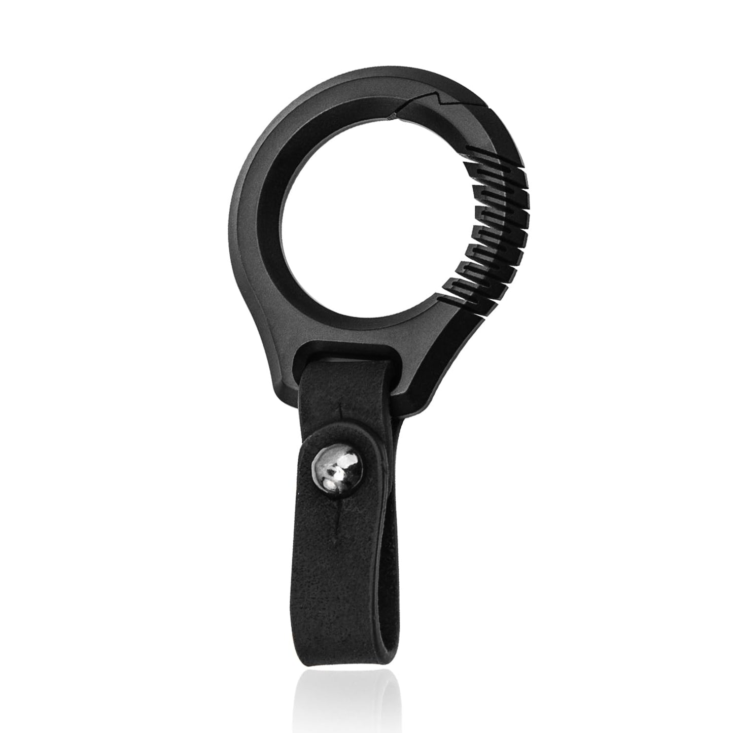 WARHERO Titanium Leather Car Key Keychain Clip EDC Compact Cowhide Belt Hook Holder Carabiner Rings Keeper Lightweight Durable Design Organizer