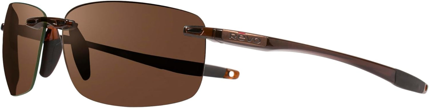 Polarized Rimless Rectangular Revo Descend N Sunglasses - Stylish UV Protection