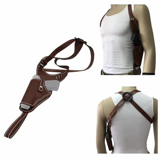 HWZ Vertical Genuine Leather Handbag Shoulder Right Hand Gun Holster Suitable for Middle Frame Automatic Guns