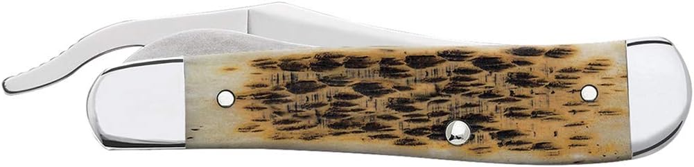 Case WR XX Pocket Knife Burnt 6.5 Bonestag Russlock Item #65303 - (6.51953L SS) - Length Closed: 4 1/4 Inches