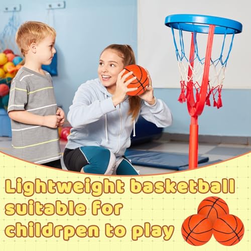 Mini Inflatable Basketballs 10 Pack - 4 Inch Rubber Toy for Kids Indoor Outdoor Play