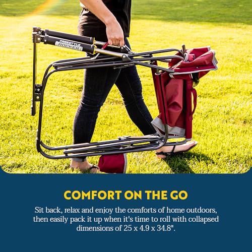GCI OUTDOOR Freestyle Rocker Camping Chair | Portable Folding Rocking Chair with Solid, Durable Armrests, Drink Holder & Comfortable Backrest ? Royal Blue
