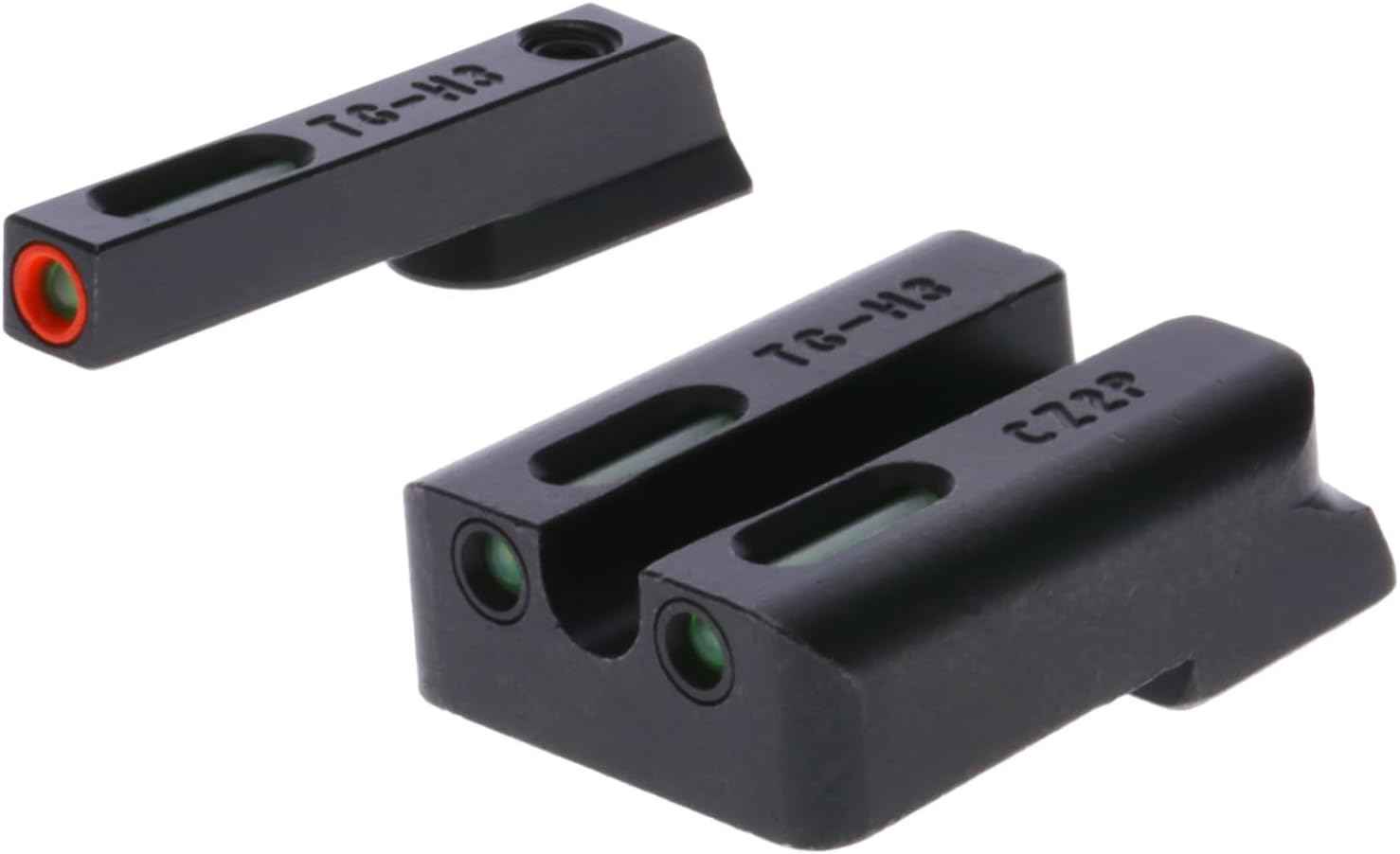 Truglo TFX PRO Night Sight for Handguns - Glowing Tritium & Fiber Optic, Compact & Durable
