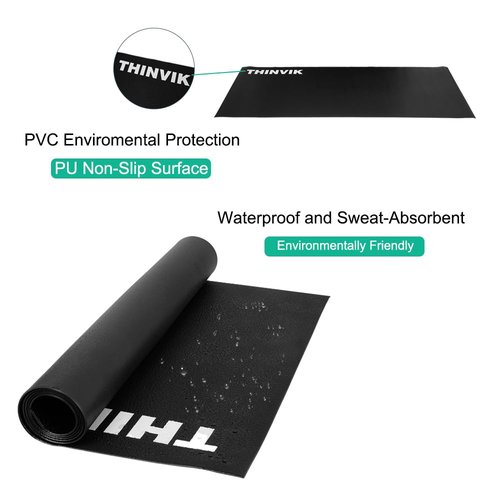 Saurka Bike Mat for Peloton & Wahoo Kickr, 3060in 6mm PVC Cycling Mat