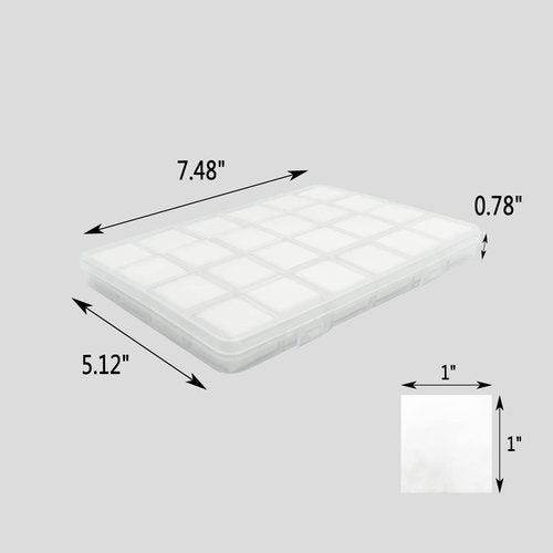 MIDUG 2400 Count 1 Inch Square Gun Cleaning Patches Pad in Clear Storage Box Lint Free Gun Cloth for .20 Cal .22 Rifle Maintenance Kit