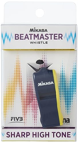 Mikasa Professional Whistle with Lanyard - Small Navy/Yellow, FIVB Certified