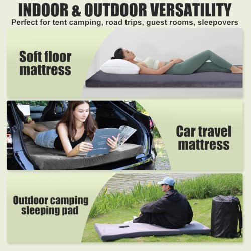 Aodisman 3-Inch Thick Camping Sleeping Pad with Memory Foam, Cot-72x24x3"