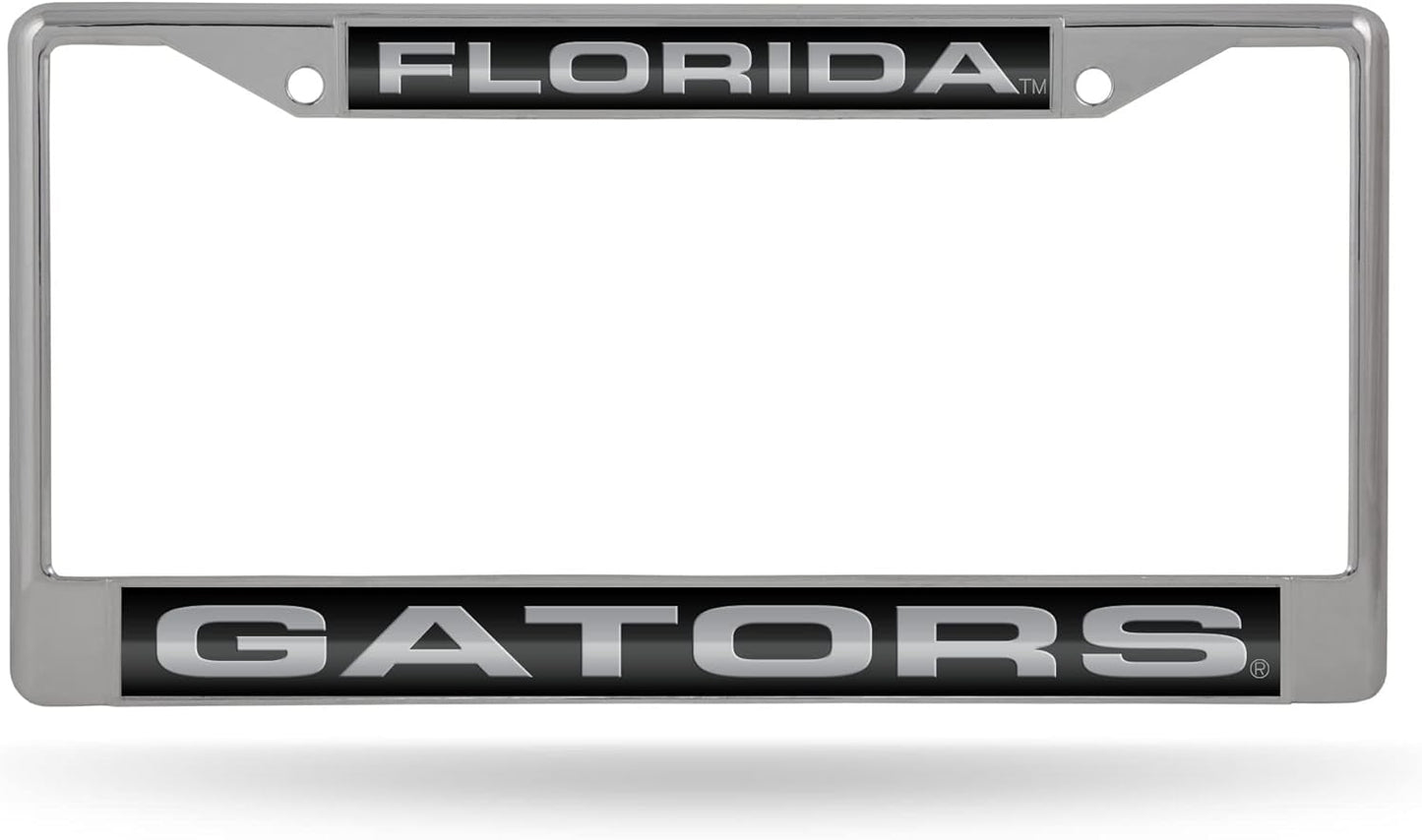 Rico Industries NCAA Unisex-Adult Laser Cut Inlaid Standard Chrome License Plate Frame
