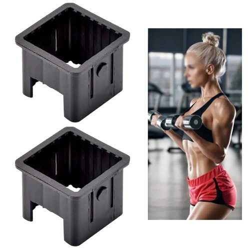 SquEqu 2 Pack Square Tube Inserts Sleeve Converter Edge Length 50mm to 40mm PE Inner Adapter for Glide Tubes Sliding Height Fitness Equipment Training Exercise Machine