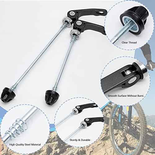 1Pair Quick Release Bicycle Hubs Bike Wheel Hub Front and Rear Skewers Clip Kit for Mountain Bike