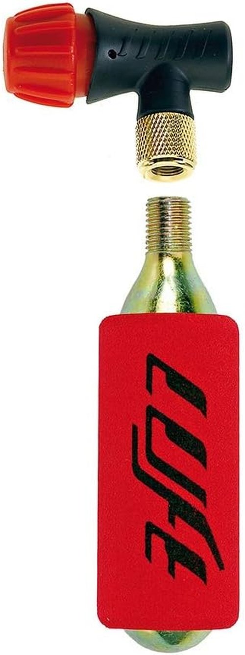 Luft CO2 Bike Pump with Cartridge,Red