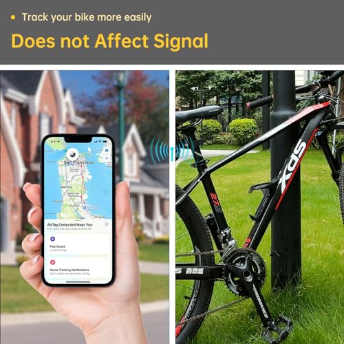 Air Tracker Tag Bike Mount Hidden on Water Bottle Holder, Universal MTB Road Bike Anti-Theft GPS Tracker, Waterproof Holder & Drink Cup Cage for All Bicycle, Stealth Durable Plastic Bracket