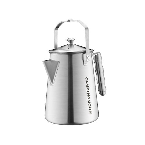 Campingmoon Camping Kettle Camp Tea Kettle Campfire Kettle for Open Fire Stainless Steel outdoor Camping Coffee Tea Pot for Boiling Water 1.5L