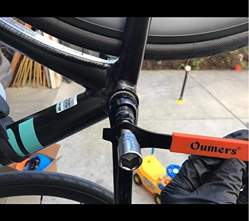 Oumers Bike Bicycle Crank Extractor Puller Remover Set with 16mm Spanner Wrench for Square Thread Taper Crank Arm and Crankset