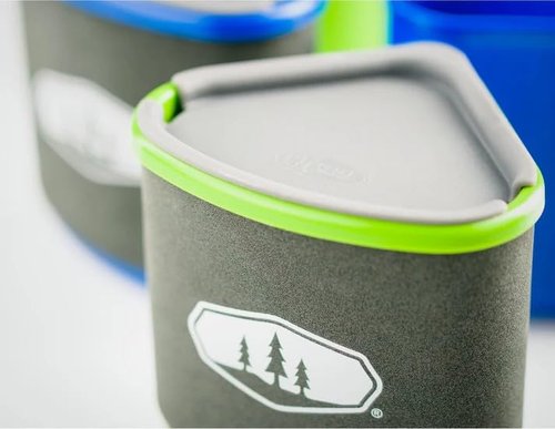 GSI Outdoors Bugaboo Backpacker Advanced Cookset – Ceramic Non-Stick Coated, Includes 2L Pot, 8" Fry Pan, Accessories