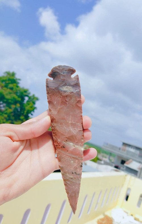 texasrun 2PCS 7" Flint Points Arrowhead Hadmade New Project Count Collection Spear