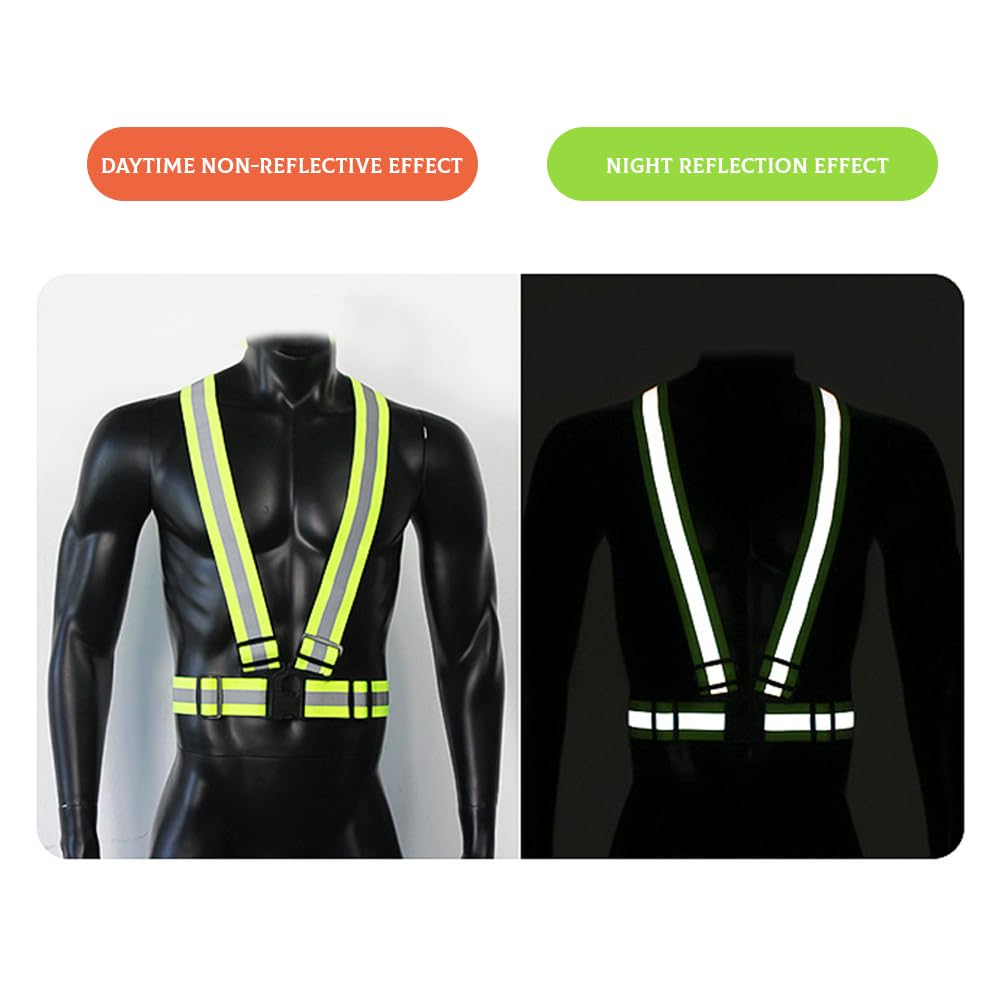 Glomora Reflective Vest Running Gear, High Visibility Adjustable Safety Vest for Walking Running Cycling, Safety Vest Adjustable for Men Women Kids