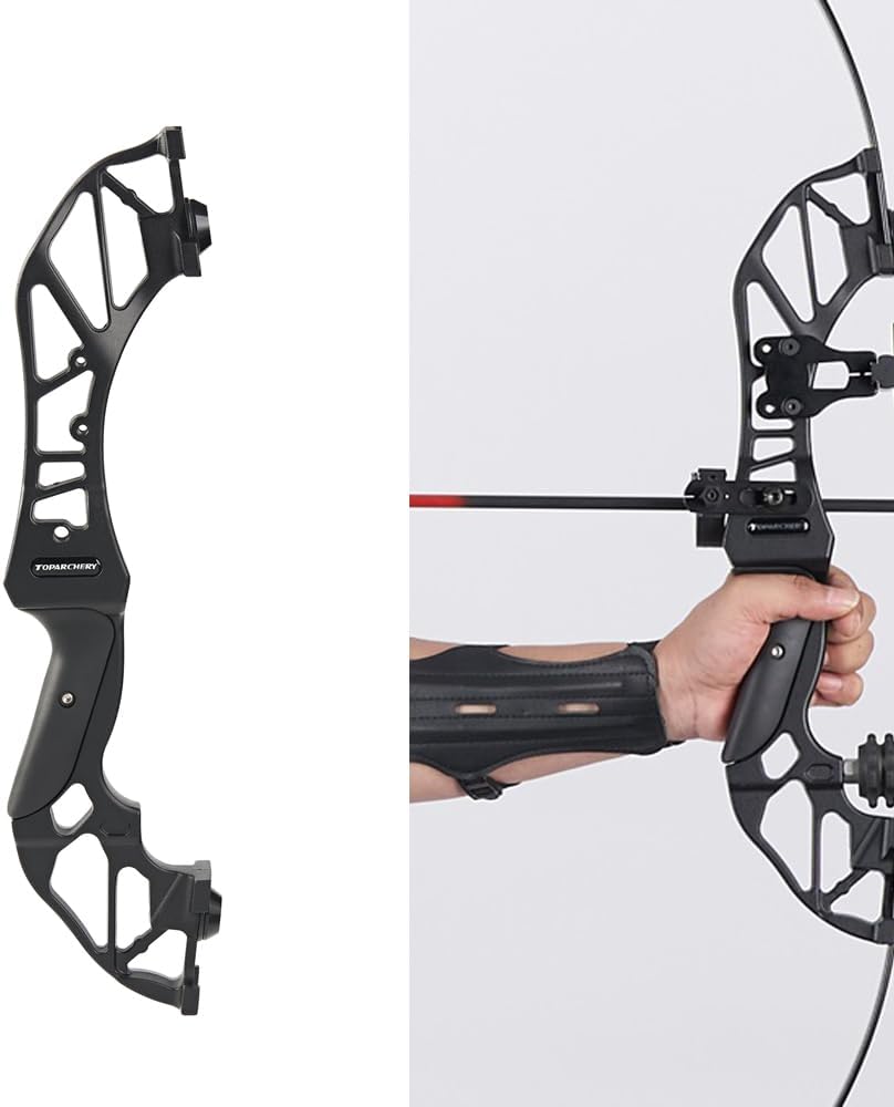 Toparchery Archery Takedown Recurve Bow Hunting Long Bow Alloy Riser - Right Hand Black - Draw Weight 30lbs 40lbs - with Arrow Sight, Arrow Brush