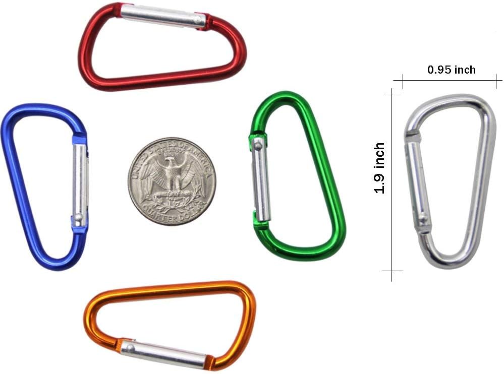 30 pcs Carabiner Clip Keychain Small Caribeaner Clip Keys Chain
