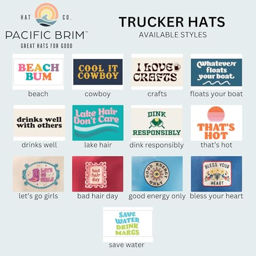 Women's and Men's Adjustable Cap Mesh Side Panels Trucker Hat
