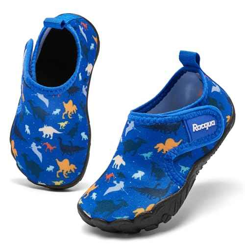Racqua Toddler Boys Girls Water Shoes Slip-On Quick Dry Aqua Kids Shoes Lightweight Breathable Swim Shoes(Toddler/Little Kid)
