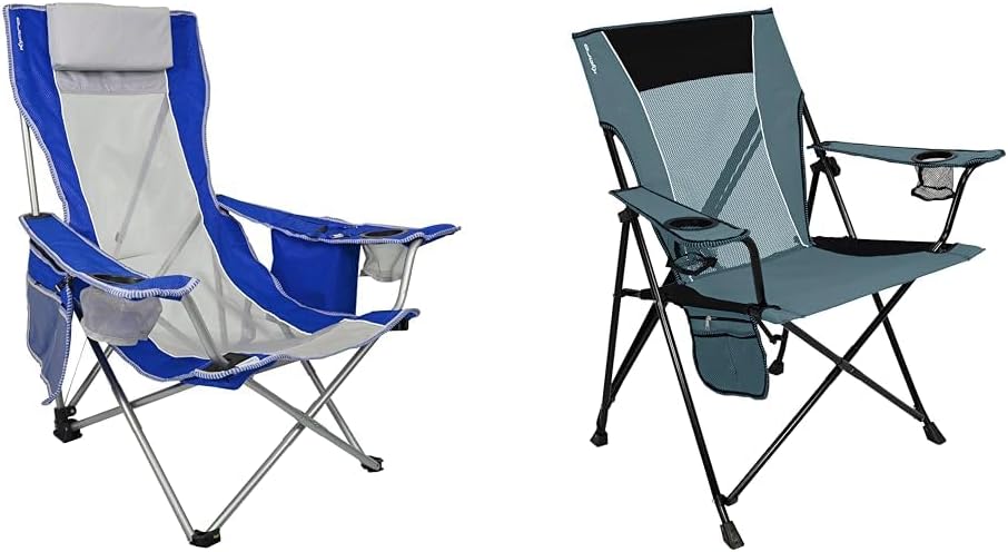 Kijaro Beach Sling Chair with Cooler Pocket - Various Fun Colors & Patterns - Perfect Beach Folding Chair and Camping Chair - Includes a Detachable Pillow