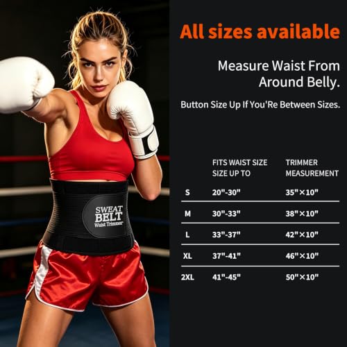 Waist Trainer for Women & Men - Medium Belly Fat Waist Trimmer Sweat Band for Workout & Body Shaping