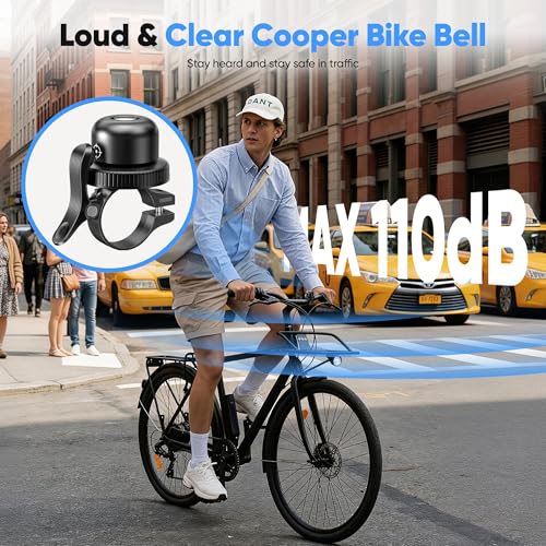 Anti-Theft Bike Bell with Bluetooth Tracker for iOS & Android - Black